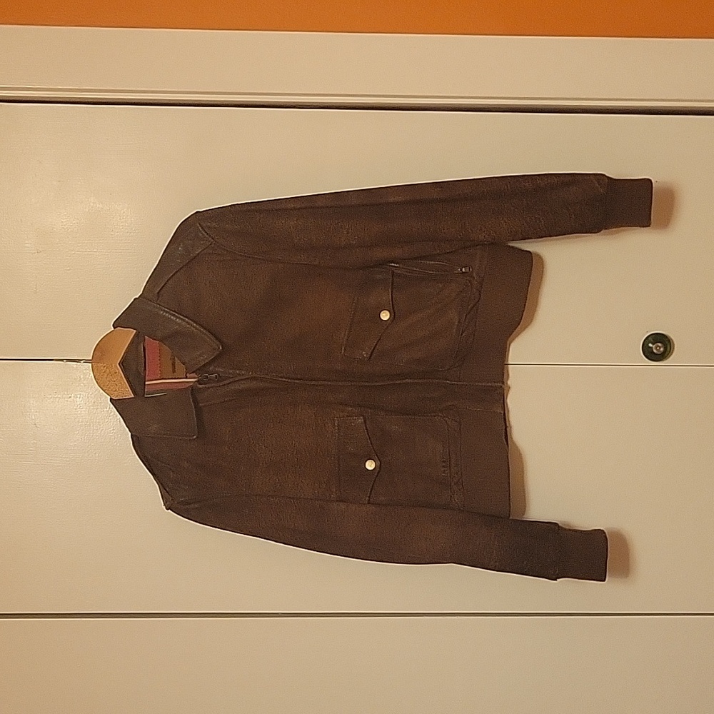 Sundance Lolita Leather Bomber Jacket